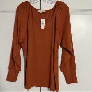 LOFT burnt orange top